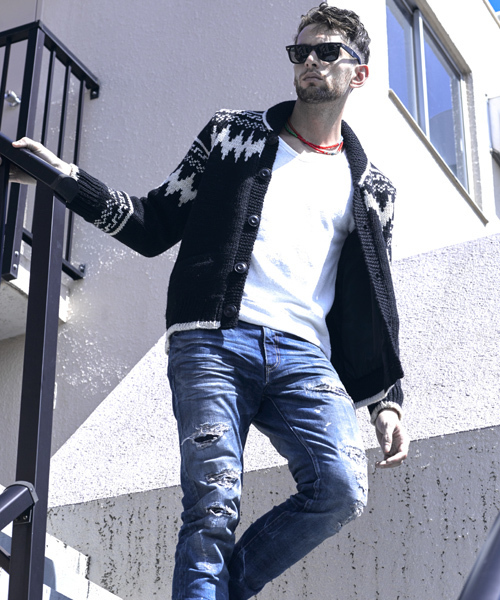 VERTEX & CO.（ヴァーテックスアンドコー）の「mp3832 - REPAIRED DAMAGE 5POCKET TAPERED DENIM PANTS MADE IN JAPAN　デニムパンツ（デニムパンツ・メンズ・インディゴブルー・1/3/2）」の8枚目の写真