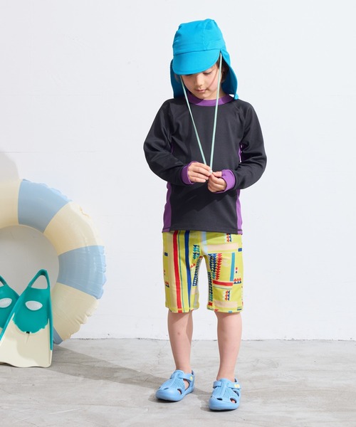 HOGAN RANCH WEAR（ホーガンランチウエア）の「【UVカット】プルオーバーラッシュガード（80～140cm）（ラッシュガード・キッズ・ブラック/イエロー・100/90/140/130/80/120/110）」の18枚目の写真