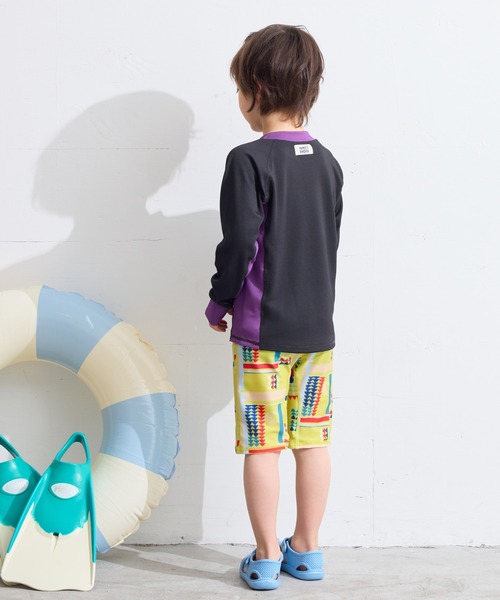 HOGAN RANCH WEAR（ホーガンランチウエア）の「【UVカット】プルオーバーラッシュガード（80～140cm）（ラッシュガード・キッズ・ブラック/イエロー・100/90/140/130/80/120/110）」の16枚目の写真