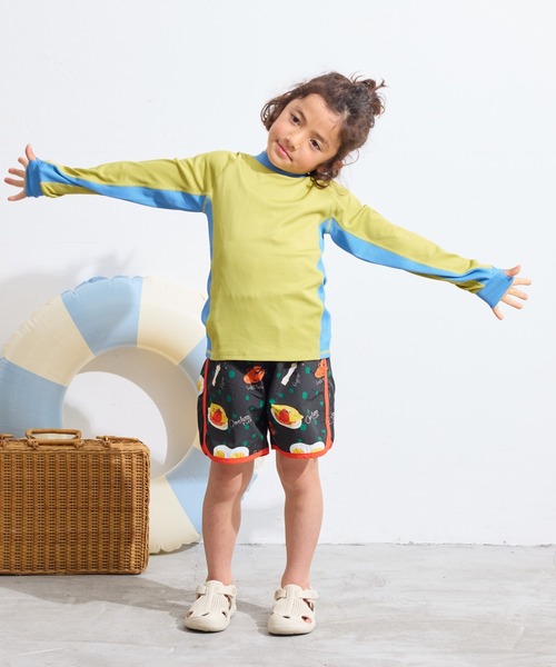 HOGAN RANCH WEAR（ホーガンランチウエア）の「【UVカット】プルオーバーラッシュガード（80～140cm）（ラッシュガード・キッズ・ブラック/イエロー・100/90/140/130/80/120/110）」の14枚目の写真