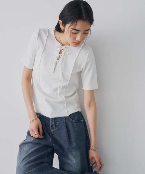 ロールアップハーフスリーブカットソー　ゆったりとしたシルエットがかわいい レディースファッション通販 M-L LL-3L 4L-5L Tシャツ ロールアップ ビッグTシャツ ビッグシルエット 五分袖 オーバー 無地 シンプル カット