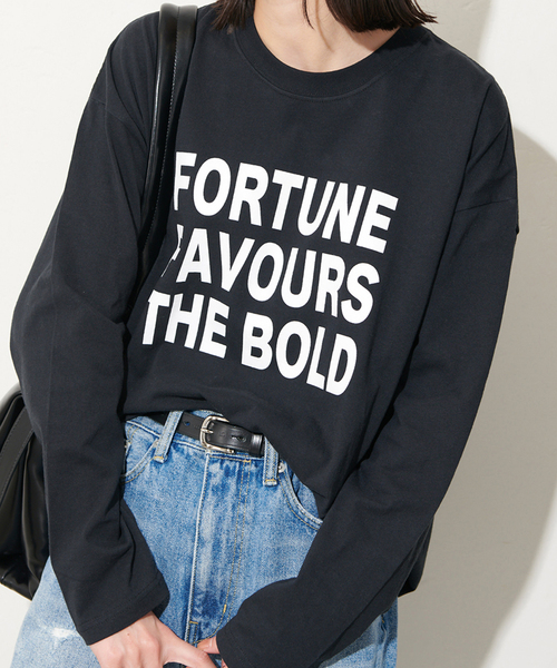 JOURNAL STANDARD（ジャーナルスタンダード）の「《追加》ラウンドヘムロゴロングスリーブ（Tシャツ/カットソー・レディース・ブラック系その他/ホワイト/グレー・FREE）」の12枚目の写真