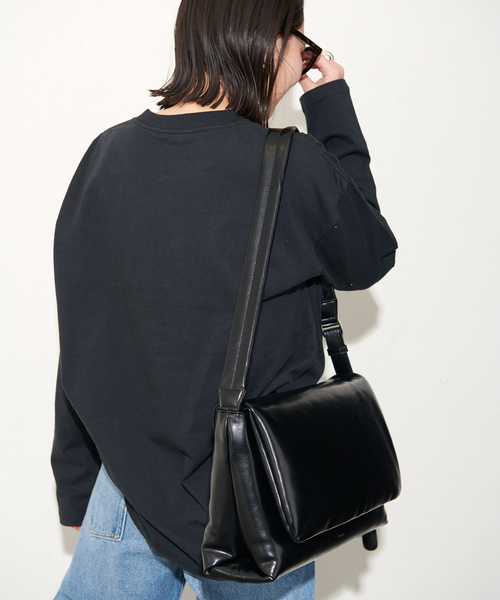 JOURNAL STANDARD（ジャーナルスタンダード）の「《追加》ラウンドヘムロゴロングスリーブ（Tシャツ/カットソー・レディース・ブラック系その他/ホワイト/グレー・FREE）」の14枚目の写真