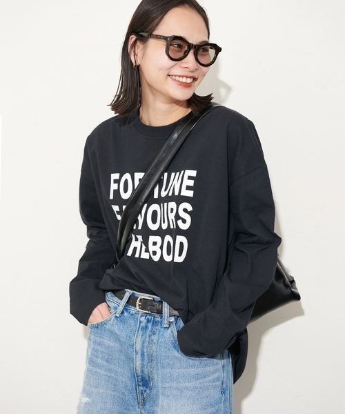 JOURNAL STANDARD（ジャーナルスタンダード）の「《追加》ラウンドヘムロゴロングスリーブ（Tシャツ/カットソー・レディース・ブラック系その他/ホワイト/グレー・FREE）」の15枚目の写真