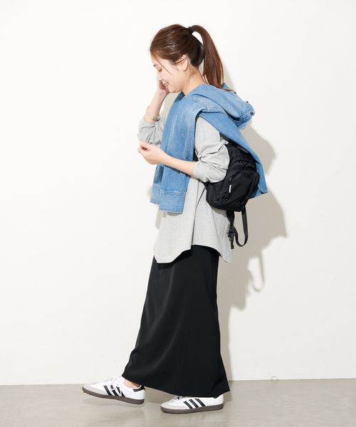 JOURNAL STANDARD（ジャーナルスタンダード）の「《追加》ラウンドヘムロゴロングスリーブ（Tシャツ/カットソー・レディース・ブラック系その他/ホワイト/グレー・FREE）」の17枚目の写真