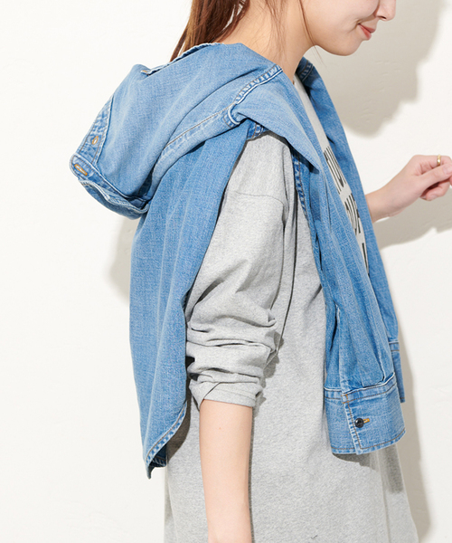 JOURNAL STANDARD（ジャーナルスタンダード）の「《追加》ラウンドヘムロゴロングスリーブ（Tシャツ/カットソー・レディース・ブラック系その他/ホワイト/グレー・FREE）」の20枚目の写真