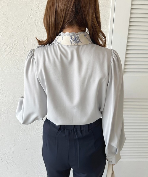 apres jour(アプレジュール)の「取り外しスカーフ付きブラウス【ZOZOTOWN限定アイテム】(シャツ/ブラウス・レディース・ピンク/サックスブルー/ブラック/オフホワイト・フリー/X-LARGE)」の19枚目の写真