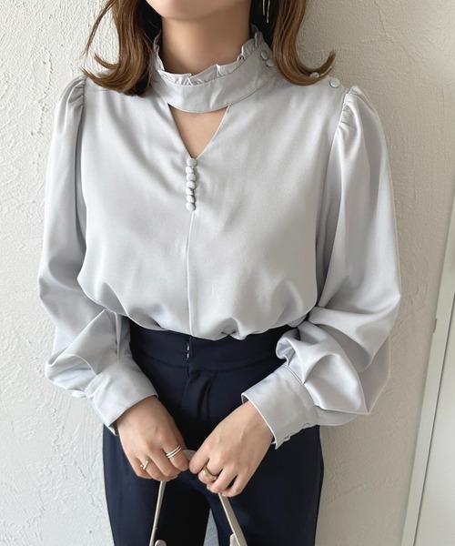 apres jour(アプレジュール)の「取り外しスカーフ付きブラウス【ZOZOTOWN限定アイテム】(シャツ/ブラウス・レディース・ピンク/サックスブルー/ブラック/オフホワイト・フリー/X-LARGE)」の18枚目の写真
