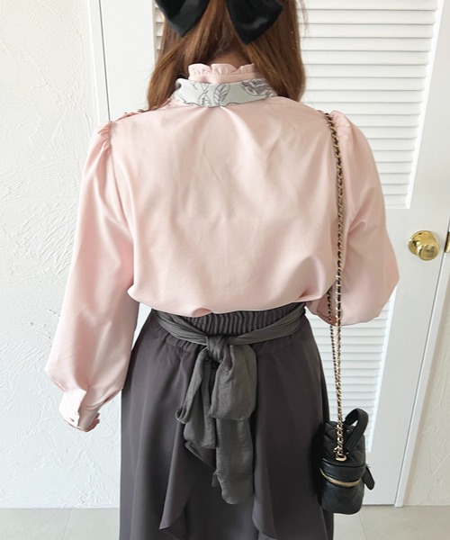 apres jour(アプレジュール)の「取り外しスカーフ付きブラウス【ZOZOTOWN限定アイテム】(シャツ/ブラウス・レディース・ピンク/サックスブルー/ブラック/オフホワイト・フリー/X-LARGE)」の11枚目の写真