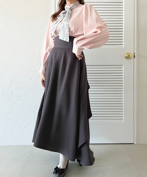 apres jour(アプレジュール)の「取り外しスカーフ付きブラウス【ZOZOTOWN限定アイテム】(シャツ/ブラウス・レディース・ピンク/サックスブルー/ブラック/オフホワイト・フリー/X-LARGE)」の6枚目の写真