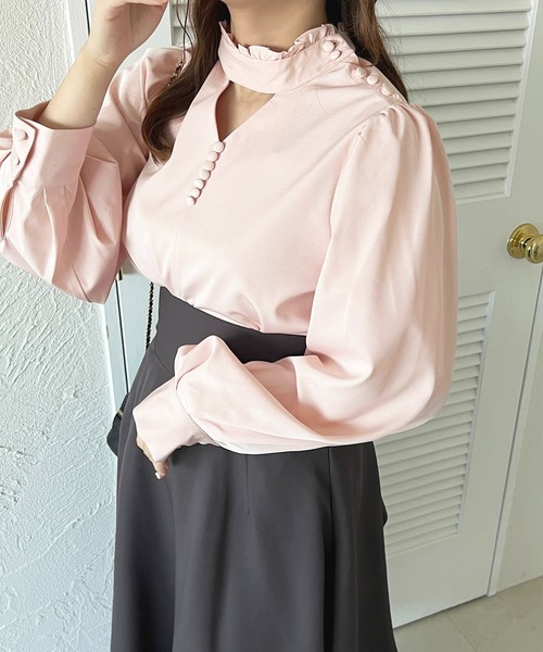 apres jour(アプレジュール)の「取り外しスカーフ付きブラウス【ZOZOTOWN限定アイテム】(シャツ/ブラウス・レディース・ピンク/サックスブルー/ブラック/オフホワイト・フリー/X-LARGE)」の10枚目の写真