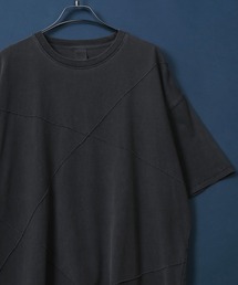 Pigment Oversized Pintuck T-Shirt/ピグメント加工 オーバーサイズ ピンタック Tシャツ ストリート 半袖Tシャツ レディース メンズ