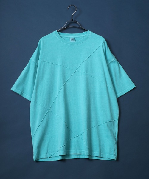 ANPAS(アンパス)の「Pigment Oversized Pintuck T-Shirt/ピグメント加工 オーバーサイズ ピンタック Tシャツ ストリート 半袖Tシャツ レディース メンズ(Tシャツ/カットソー・メンズ・レッド/ターコイズブルー/アイボリー/ブラック・M/L)」の13枚目の写真