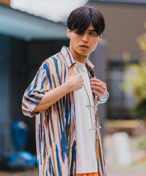 EDIFICE(エディフィス)の「【DEVEAUX / デヴォー】オールオーバープリント 半袖シャツ(シャツ/ブラウス・メンズ・ホワイト/ブルー系その他/ライトブルー/エメラルドブルー・SMALL/MEDIUM/LARGE)」の10枚目の写真