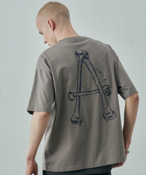 AIVER（アイバー）の「AIVER　A刺繍S/S TEE（Tシャツ/カットソー・メンズ・ホワイト/アッシュグレー/ブラック・SMALL/MEDIUM/LARGE）」の3枚目の写真