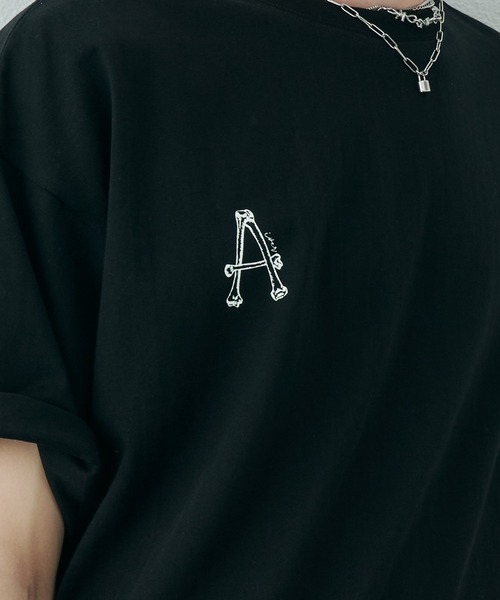 AIVER（アイバー）の「AIVER　A刺繍S/S TEE（Tシャツ/カットソー・メンズ・ホワイト/アッシュグレー/ブラック・SMALL/MEDIUM/LARGE）」の6枚目の写真