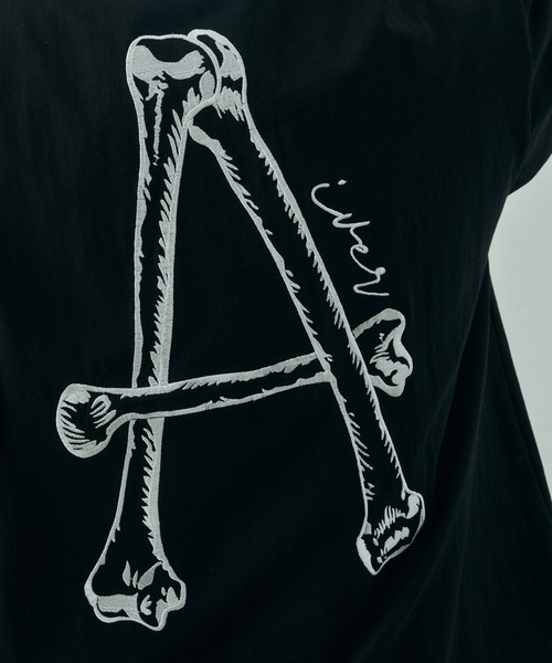 AIVER（アイバー）の「AIVER　A刺繍S/S TEE（Tシャツ/カットソー・メンズ・ホワイト/アッシュグレー/ブラック・SMALL/MEDIUM/LARGE）」の8枚目の写真
