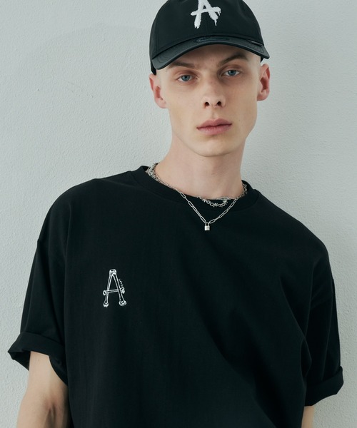 AIVER（アイバー）の「AIVER　A刺繍S/S TEE（Tシャツ/カットソー・メンズ・ホワイト/アッシュグレー/ブラック・SMALL/MEDIUM/LARGE）」の5枚目の写真