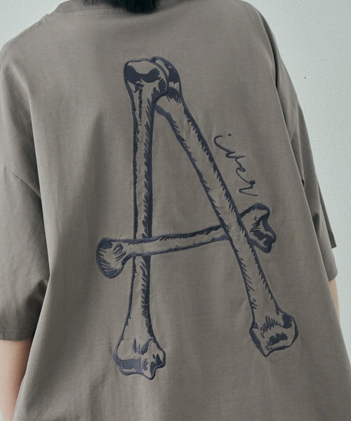 AIVER（アイバー）の「AIVER　A刺繍S/S TEE（Tシャツ/カットソー・メンズ・ホワイト/アッシュグレー/ブラック・SMALL/MEDIUM/LARGE）」の16枚目の写真