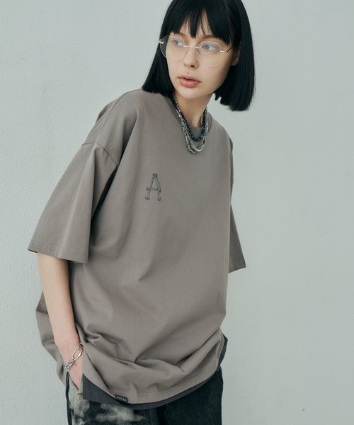 AIVER（アイバー）の「AIVER　A刺繍S/S TEE（Tシャツ/カットソー・メンズ・ホワイト/アッシュグレー/ブラック・SMALL/MEDIUM/LARGE）」の12枚目の写真