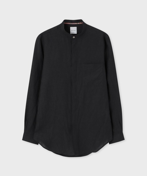 Paul Smith(ポールスミス)の「カラーリネン バンドカラーシャツ / 143310 509T(シャツ/ブラウス・メンズ・ホワイト/スミクロ・LARGE/MEDIUM/SMALL/X-LARGE/XX-LARGE)」の2枚目の写真