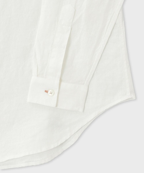 Paul Smith(ポールスミス)の「カラーリネン バンドカラーシャツ / 143310 509T(シャツ/ブラウス・メンズ・ホワイト/スミクロ・LARGE/MEDIUM/SMALL/X-LARGE/XX-LARGE)」の7枚目の写真