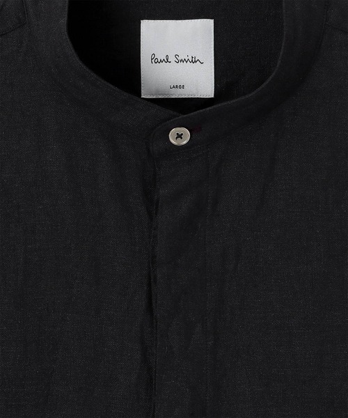 Paul Smith(ポールスミス)の「カラーリネン バンドカラーシャツ / 143310 509T(シャツ/ブラウス・メンズ・ホワイト/スミクロ・LARGE/MEDIUM/SMALL/X-LARGE/XX-LARGE)」の6枚目の写真