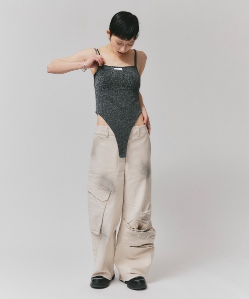 led.tokyo(レッドトウキョウ)の「【led.tokyo】キャミボディスーツ(キャミソール・レディース・ブラック/ホワイト/レッド/ブルー・FREE)」の9枚目の写真