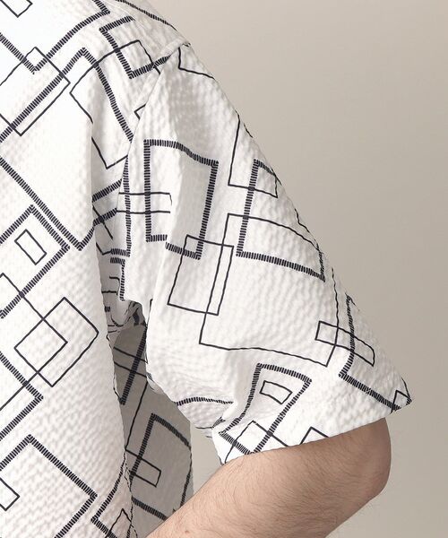 THE SHOP TK （ザ ショップ ティーケー ）の「◆シアサッカーメッシュシャツ（シャツ/ブラウス・メンズ・ホワイト系8/ブラック系5/オリーブ/ブラック・04/03/02）」の13枚目の写真