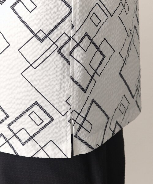 THE SHOP TK （ザ ショップ ティーケー ）の「◆シアサッカーメッシュシャツ（シャツ/ブラウス・メンズ・ホワイト系8/ブラック系5/オリーブ/ブラック・04/03/02）」の14枚目の写真