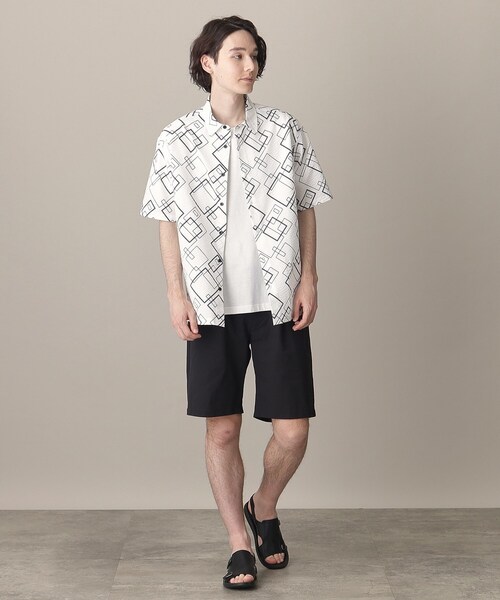 THE SHOP TK （ザ ショップ ティーケー ）の「◆シアサッカーメッシュシャツ（シャツ/ブラウス・メンズ・ホワイト系8/ブラック系5/オリーブ/ブラック・04/03/02）」の5枚目の写真