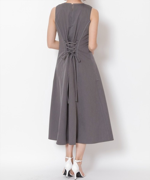 SWINGLE（スウィングル）の「五分袖ストライプボウタイシャツレイヤードワンピース（ワンピース・レディース・ブルー系その他5/ホワイト系その他6/パープル系その他5・FREE）」の13枚目の写真