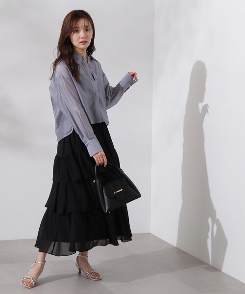 PROPORTION BODY DRESSING(プロポーションボディドレッシング)の「ランダムティアードスカート / 1214220501(スカート・レディース・ブラック/ベージュ/パープル・MEDIUM/SMALL)」の7枚目の写真