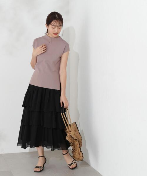 PROPORTION BODY DRESSING(プロポーションボディドレッシング)の「ランダムティアードスカート / 1214220501(スカート・レディース・ブラック/ベージュ/パープル・MEDIUM/SMALL)」の9枚目の写真