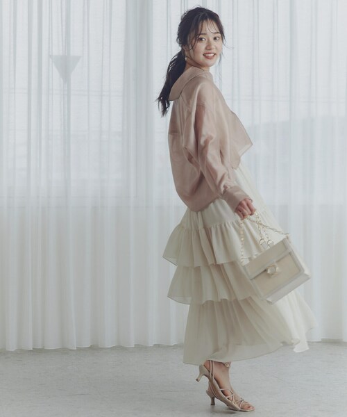 PROPORTION BODY DRESSING(プロポーションボディドレッシング)の「ランダムティアードスカート / 1214220501(スカート・レディース・ブラック/ベージュ/パープル・MEDIUM/SMALL)」の16枚目の写真