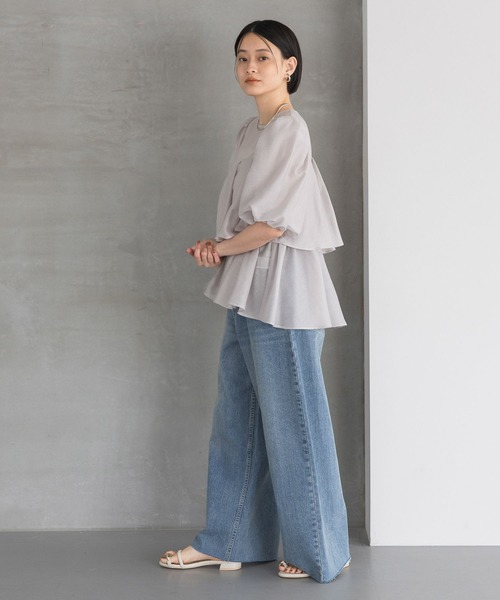 アパートバイ　アシメペプラムブラウス 楽天市場】【SALE／20%OFF】アシメペプラムブラウス A part by