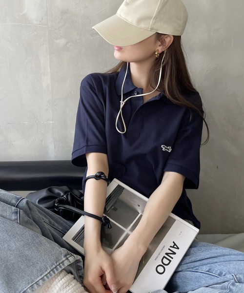 Ada.(エイダ)の「【 PENNEY'S / ぺニーズ 】 フォックス ポロシャツ THE FOX POLO SHIRTS(ポロシャツ・レディース・ネイビー/ブラック・XL/L/M)」の7枚目の写真
