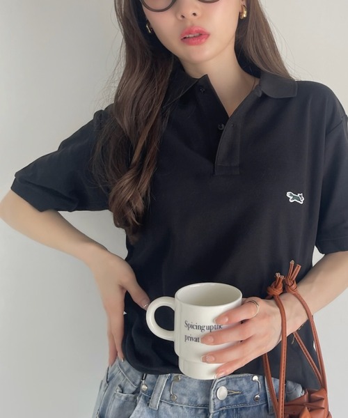 Ada.(エイダ)の「【 PENNEY'S / ぺニーズ 】 フォックス ポロシャツ THE FOX POLO SHIRTS(ポロシャツ・レディース・ネイビー/ブラック・XL/L/M)」の4枚目の写真