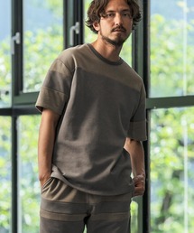 mt9105-Pigment processing & switching design short-sleeve sweatshirt Tシャツ