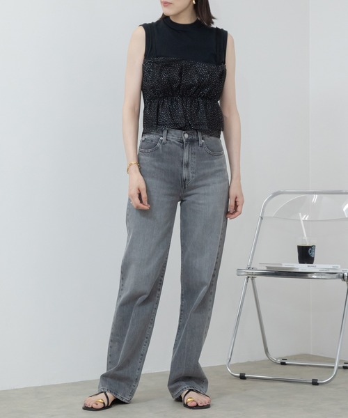 HEILIS（ヘイリス）の「チュールドッキングビスチェ/ラメ パール フリル（キャミソール・レディース・ブラック系その他/ブラック/グレー系その他・FREE）」の15枚目の写真