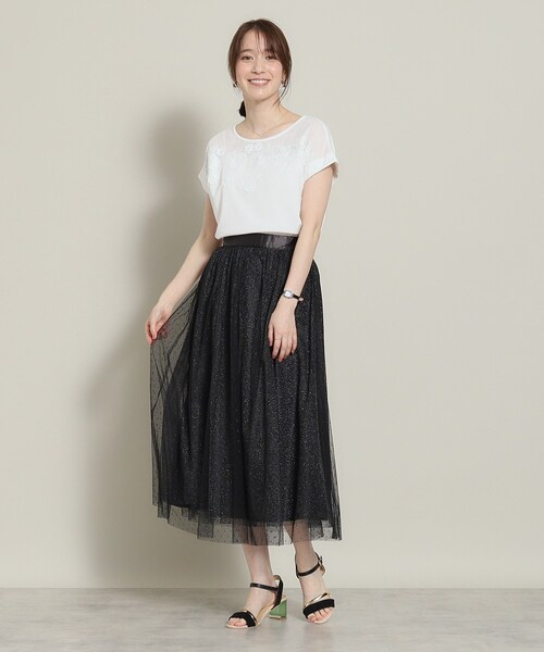 ITS'DEMO(イッツデモ)の「◆【肌触りさらり/手洗い可】フロントレースプルオーバー(Tシャツ/カットソー・レディース・パープル/ブラック/サックスブルー/オフホワイト・00)」の16枚目の写真