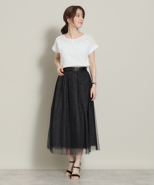 ITS'DEMO(イッツデモ)の「◆【肌触りさらり/手洗い可】フロントレースプルオーバー(Tシャツ/カットソー・レディース・パープル/ブラック/サックスブルー/オフホワイト・00)」の17枚目の写真