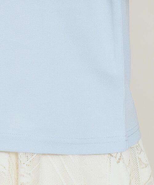 ITS'DEMO(イッツデモ)の「◆【肌触りさらり/手洗い可】フロントレースプルオーバー(Tシャツ/カットソー・レディース・パープル/ブラック/サックスブルー/オフホワイト・00)」の14枚目の写真