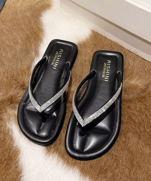 Miniministore(ミニミニストア)の「キラキラ トングサンダル レディース夏靴(サンダル・レディース・ホワイト/ブラウン/ブラック/シルバー・24.5cm/24.0cm/23.5cm/23.0cm/22.5cm)」の8枚目の写真