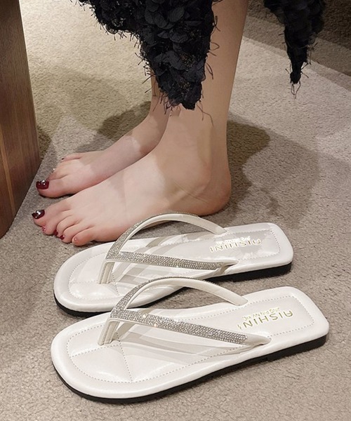 Miniministore(ミニミニストア)の「キラキラ トングサンダル レディース夏靴(サンダル・レディース・ホワイト/ブラウン/ブラック/シルバー・24.5cm/24.0cm/23.5cm/23.0cm/22.5cm)」の18枚目の写真