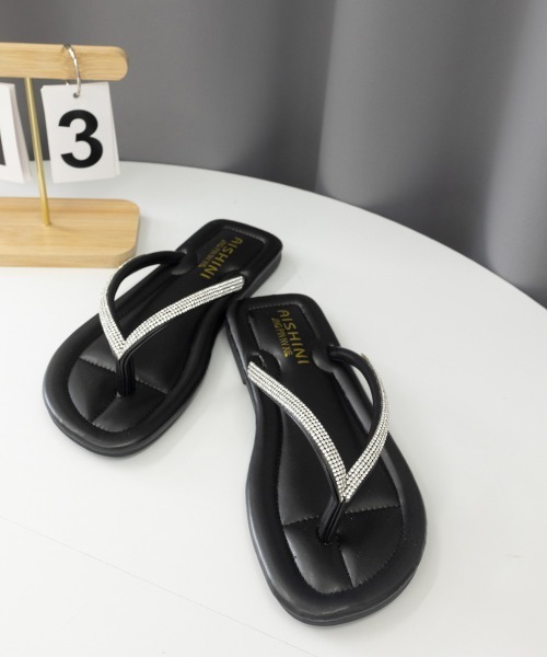 Miniministore(ミニミニストア)の「キラキラ トングサンダル レディース夏靴(サンダル・レディース・ホワイト/ブラウン/ブラック/シルバー・24.5cm/24.0cm/23.5cm/23.0cm/22.5cm)」の21枚目の写真