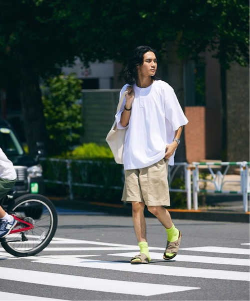 Healthknit(ヘルスニット)の「Healthknit × JOURNAL STANDARD / 別注 ヘンリーネックTシャツ(Tシャツ/カットソー・メンズ・ブラック系その他/グレー/ホワイト・SMALL/LARGE/MEDIUM)」の6枚目の写真
