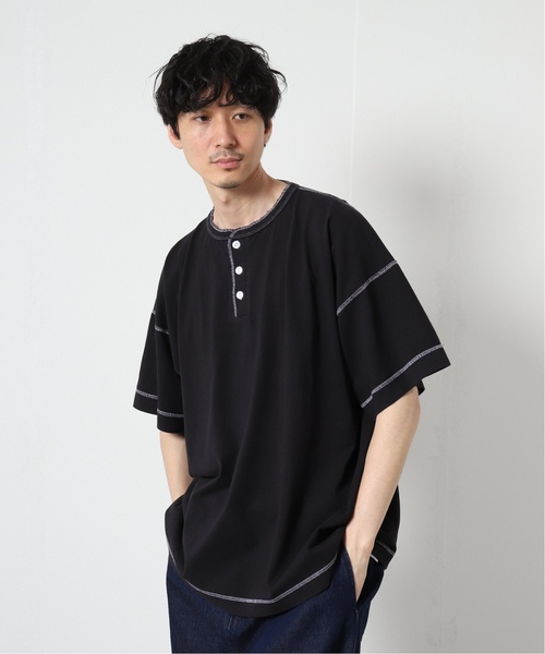 Healthknit(ヘルスニット)の「Healthknit × JOURNAL STANDARD / 別注 ヘンリーネックTシャツ(Tシャツ/カットソー・メンズ・ブラック系その他/グレー/ホワイト・SMALL/LARGE/MEDIUM)」の12枚目の写真