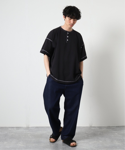 Healthknit(ヘルスニット)の「Healthknit × JOURNAL STANDARD / 別注 ヘンリーネックTシャツ(Tシャツ/カットソー・メンズ・ブラック系その他/グレー/ホワイト・SMALL/LARGE/MEDIUM)」の15枚目の写真