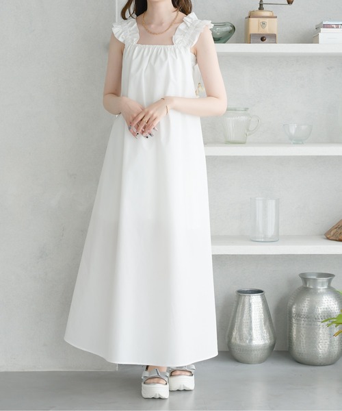 セール】back ribbon flare shirt dress / バックリボンフレア